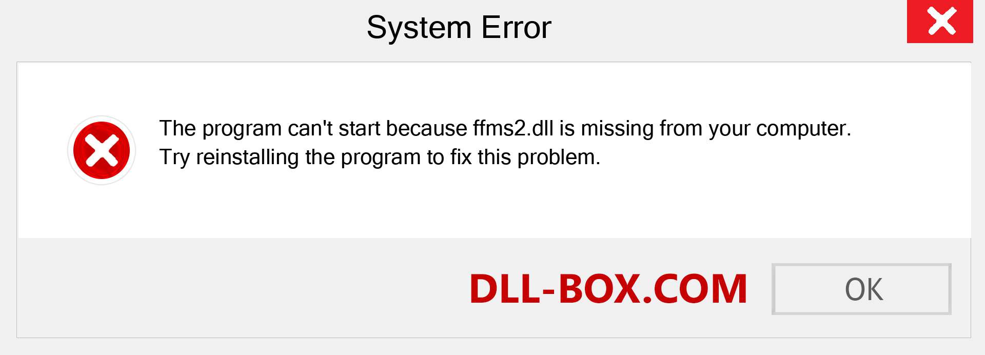  ffms2.dll file is missing?. Download for Windows 7, 8, 10 - Fix  ffms2 dll Missing Error on Windows, photos, images